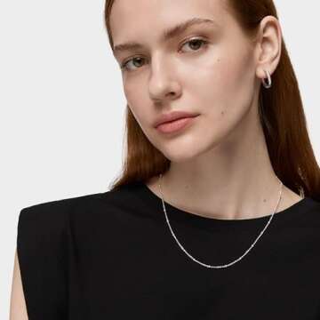 TOUS Sterling Silver Choker for Women, Length 44cm Chain Collection