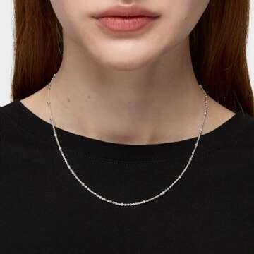 TOUS Sterling Silver Choker for Women, Length 44cm Chain Collection