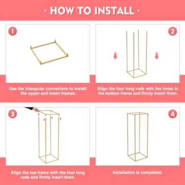 10Pcs 23.6Inch Tall Gold Centerpiece Stands 10pcs Gold Stands for Centerpieces Wedding Flower Stand Gold Wedding Centerpieces Metal Flower Stand for Party, Wedding Reception, Home Decoration