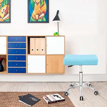 Antlu Adjustable Rolling Heavy Duty Stool Chair for Massage Office Tattoo Medical Work