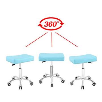 Adjustable Heavy Duty Stool Chair with Smooth Wheels