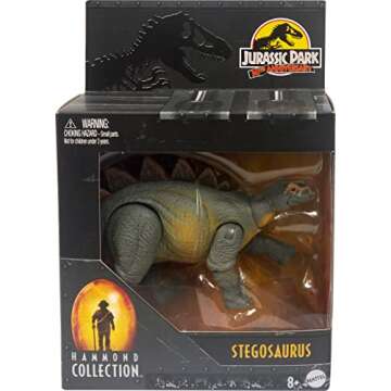 Mattel Jurassic World The Lost World Hammond Collection Dinosaur Action Figure, Juvenile Stegosaurus Dino Toy with Articulation, 3.75 Inches Tall