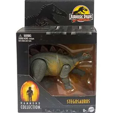 Mattel Jurassic World The Lost World Hammond Collection Dinosaur Action Figure, Juvenile Stegosaurus Dino Toy with Articulation, 3.75 Inches Tall