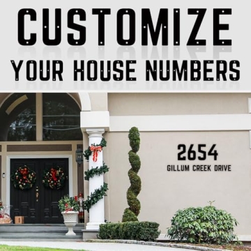 Stylish 5 Inch Modern Metal House Numbers for Home