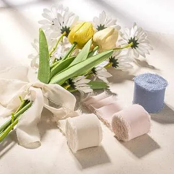 Handmade Chiffon Ribbon Set - 21 Yards of Elegance