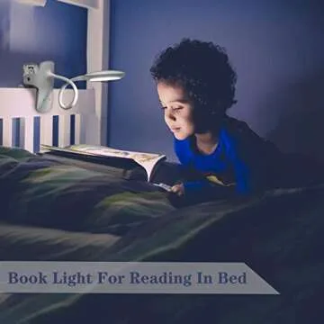 LACOKI LED Reading Light, 28 LEDs USB Rechargeable 3 Color x 3 Brightness with Safety Switch, Eye Protection Book Light for Reading in Bed, Touch Control Clip Desk Lamp