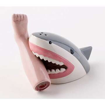 Unique Shark and Foot Salt and Pepper Shaker Set for Fun Dining