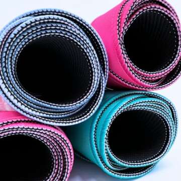 Generic Standard Mahjong Mat (4 Color Combinations) | Scalloped Edges & Bright Colors | 31"" x 31"" (Blue Center- Green Scallop)