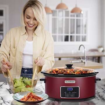 Magnifique 6 Quart Programmable Slow Cooker - Stylish Kitchen Appliance for Family Dinners