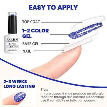 RARJSM Reflective Glitter Gel Nail Polish Set of 6 Colors,Neon Pink Sparkle Orange Purple Blue Silver Shimmer Pigments Glitter Flash Disco Effect Nail Gel Polish 7.5ml UV LED Curing for Home Salon