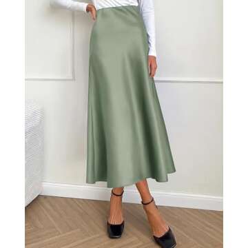 BTFBM 2025 Women Long Satin Summer Fall Skirt Silk Elegant High Waist Cocktail Party Wedding Flared ...