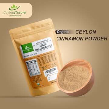 Ceylon Flavors Organic Ceylon Cinnamon Powder - Premium Quality from Sri Lanka