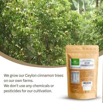 Ceylon Flavors Organic Ceylon Cinnamon Powder for Healthy Living