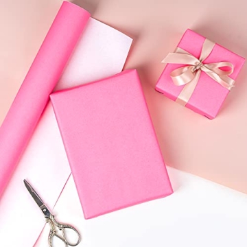 LeZakaa Pink Wrapping Paper Vibrant Durable Gift Wrap
