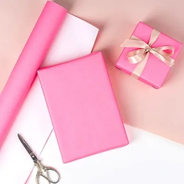 LeZakaa Pink Wrapping Paper Vibrant Durable Gift Wrap
