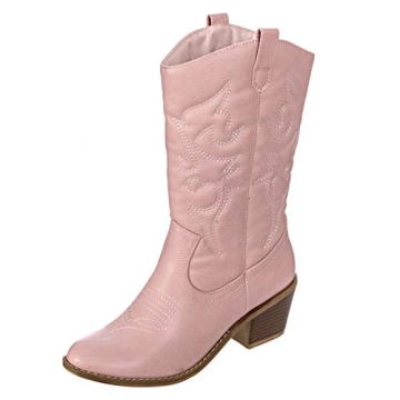 Charles Albert Blush Cowboy Boots - Stylish and Vegan-Friendly