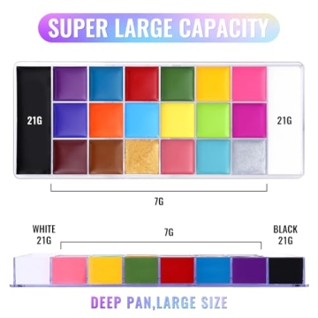 UCANBE Athena Face Body Paint Palette for Halloween & Party