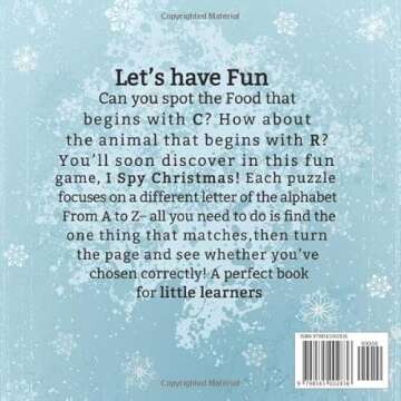 I Spy Christmas Book for Kids Ages 2-5: A Fun Guessing Game Book for 2-5 Year Old's (Christmas Activity Book)