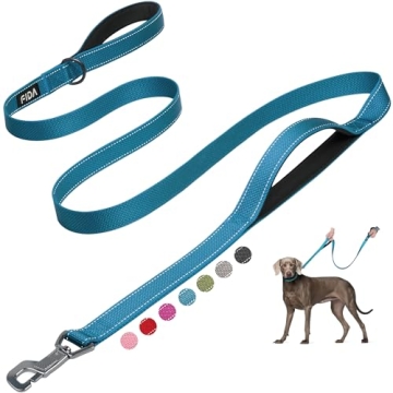 Fida 6 FT Heavy Duty Dog Leash with 2 Comfortable Padded Handles, Traffic Handle & Advanced Easy Sna...