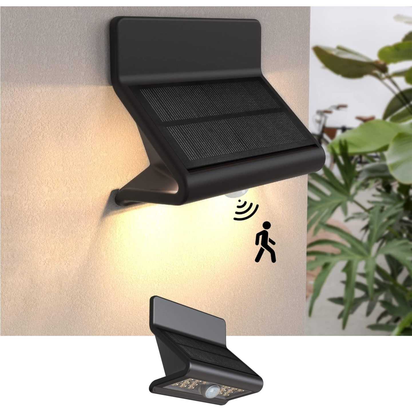 Motion Sensor Outdoor Lights - 3 Modes, 2 Pack