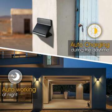 Motion Sensor Outdoor Lights - 3 Modes, 2 Pack