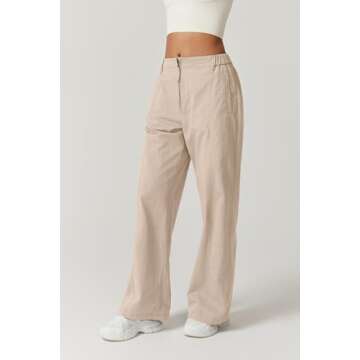 QISNEN Women's Comfortable Cotton Cargo Pants for All