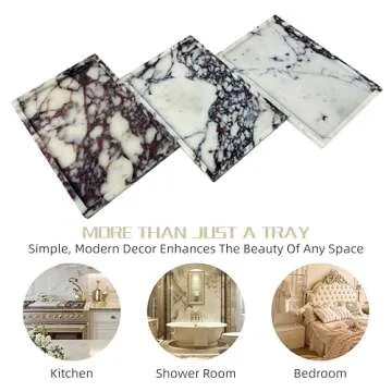 Stylish Genuine Marble Tray for Home Decor and Gifts
