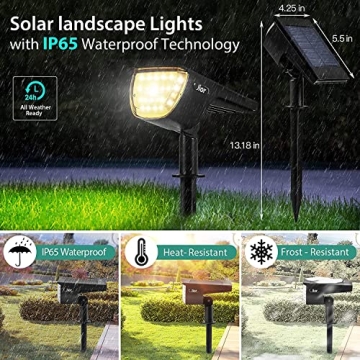JIOR Solar Landscape Spot Lights for Outdoor Elegance