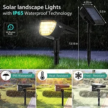 JIOR Solar Landscape Spot Lights for Outdoor Elegance