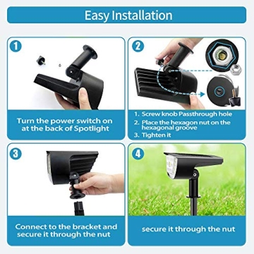 JIOR Solar Landscape Spot Lights for Outdoor Elegance