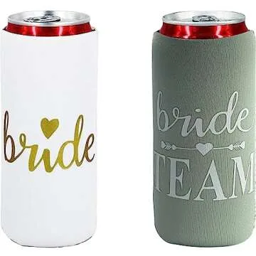 LADY&HOME Bachelorette Can Coolers Set for Party Fun