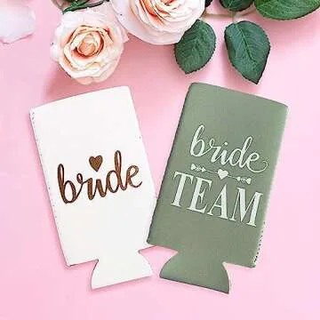 LADY&HOME Bachelorette Can Coolers Set for Party Fun