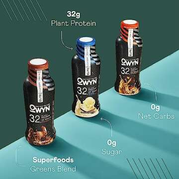 OWYN Only What You Need Pro Elite Vegan Plant Based High Protein Keto Shake, No Nut Butter Cup, Zero...