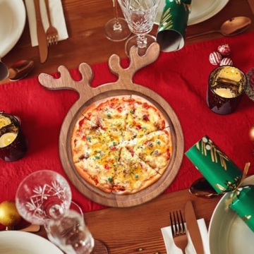 Renawe Christmas Dinner Plate - Festive Wooden Serving Dish