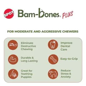 SPOT Bam-Bones T-Bone: Durable Dog Chew Toy for Super Chewers