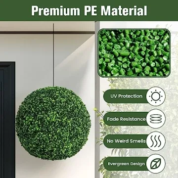 Goplus 19 Inch Artificial Topiary Balls - Indoor and Outdoor Decor