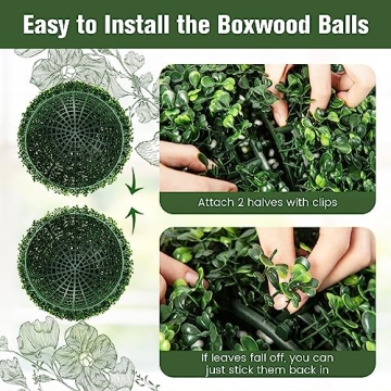Goplus 19 Inch Artificial Topiary Balls - Indoor and Outdoor Decor
