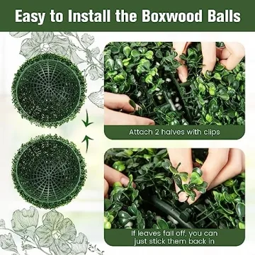 Goplus 19 Inch Artificial Topiary Balls - Indoor and Outdoor Decor