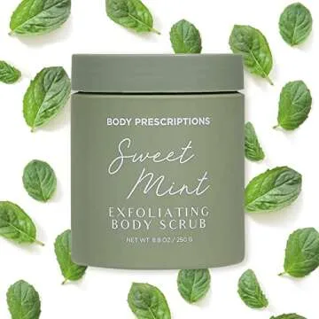 Body Prescriptions Exfoliating Body Scrub – Body Cleanser for Nourished, Ultra-Smooth Skin, Honey Citrus, Coconut Almond, and Sweet Mint