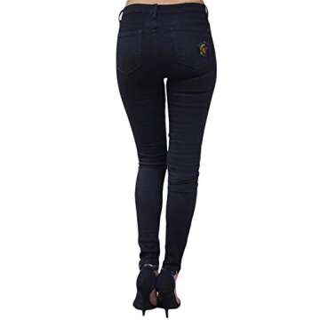 Andongnywell Plus Size Mid Waist Colombian Design Ripped Skinny Jeans