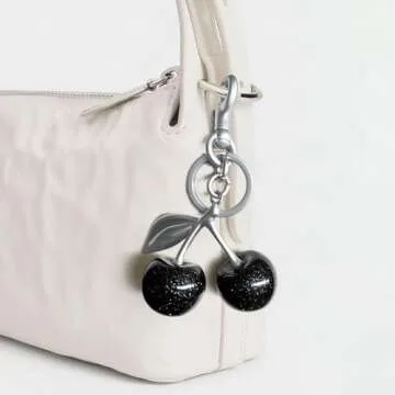 FASTFAIRY Keychain Cherry Bag Charms Purse: Key Chains Women Cute - Car keyrings leather handbags - Valentines Day Gifts