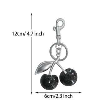 FASTFAIRY Keychain Cherry Bag Charms Purse: Key Chains Women Cute - Car keyrings leather handbags - Valentines Day Gifts