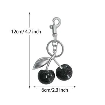 FASTFAIRY Keychain Cherry Bag Charms Purse: Key Chains Women Cute - Car keyrings leather handbags - Valentines Day Gifts