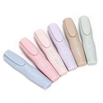 ZEYAR Highlighter Marker Pen - 6 Colors, No Bleed, Quick Dry