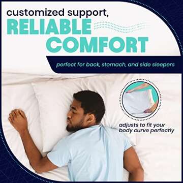EnerPlex Memory Foam Pillows - Pack of 1 Adjustable, CertiPUR-US Certified King Size Pillows for Sleeping w/Extra Foam & Removable Viscose of Bamboo Cover - Machine Washable Firm Pillow