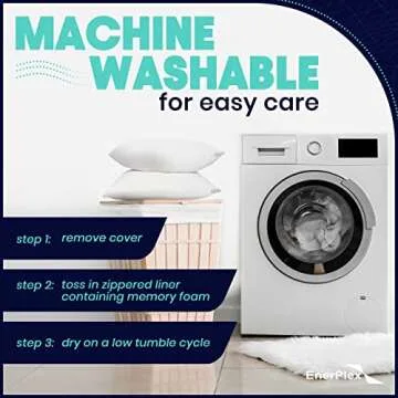 EnerPlex Memory Foam Pillows - Pack of 1 Adjustable, CertiPUR-US Certified King Size Pillows for Sleeping w/Extra Foam & Removable Viscose of Bamboo Cover - Machine Washable Firm Pillow