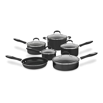 Cuisinart 11-Piece Nonstick Cookware Set Black