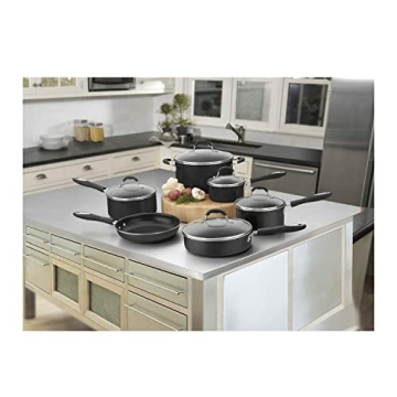Cuisinart 11-Piece Nonstick Cookware Set Black