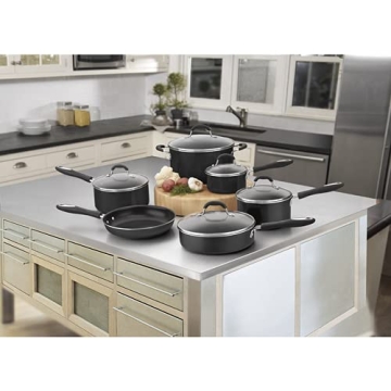 Cuisinart 11-Piece Nonstick Cookware Set Black