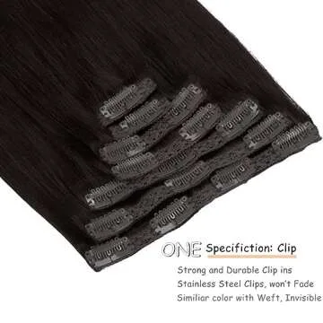 Caliee Clip-in Human Hair Extensions - 20Inch, Brown, Double Weft, 7Pcs, 140g